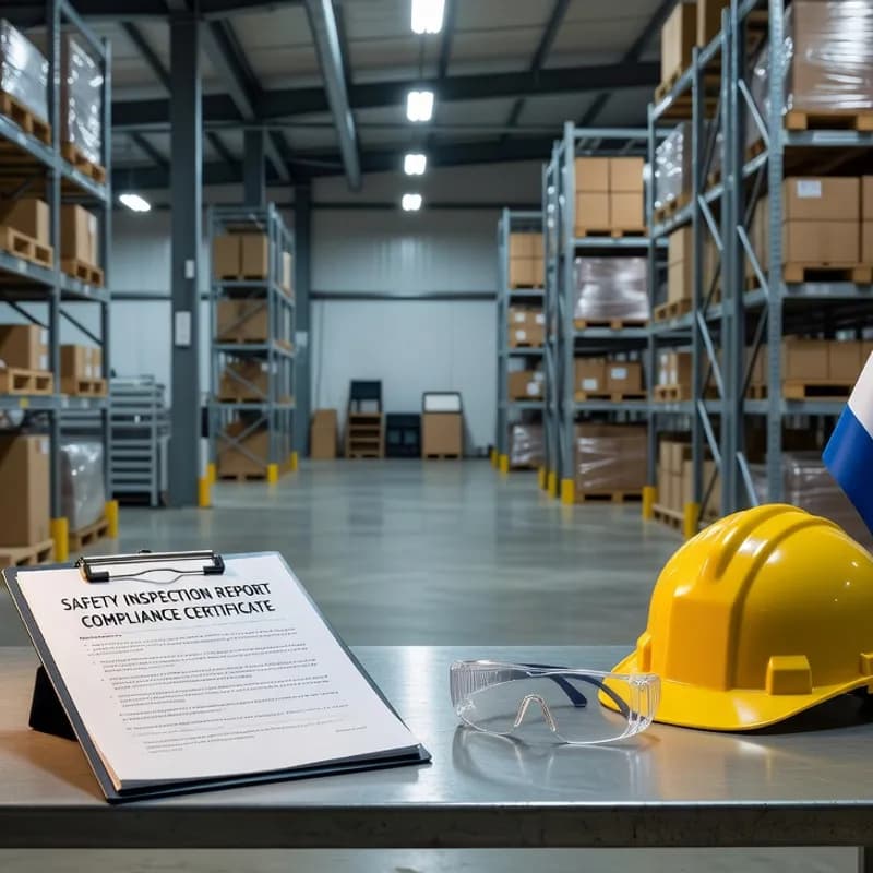 Ongeval op de werkvloer — wypadek na hali produkcyjnej w Holandii