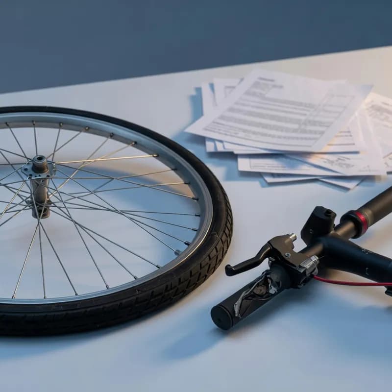 Wypadek na fatbike lub hulajnodze — odszkodowanie